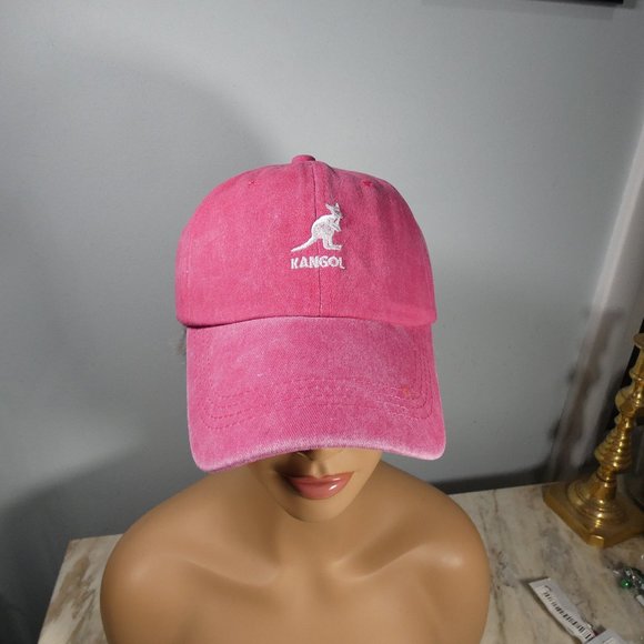 NiB Fashionable Kangol Adjustable Cotton Baseball-style Cap Hat Washed Pink